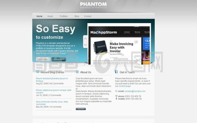 軟件幻燈企業網頁模板